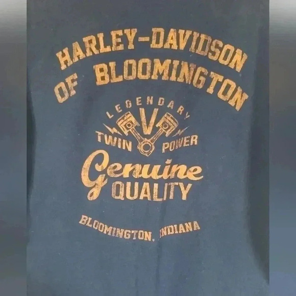 Harley-Davidson tshirt mens size XL‎ navy blue and orange - Picture 5 of 5